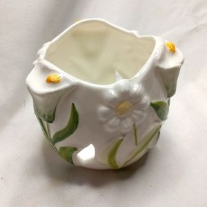 Vintage Pia Bone China Lily & Daisy Cut Outs Votive 1986